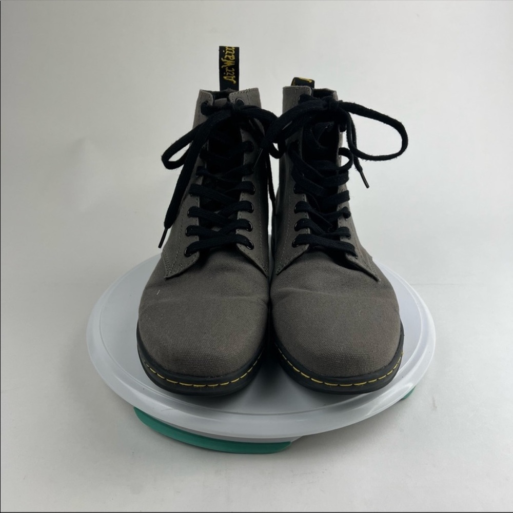 Like New Dr. Martens Alfie Airwave Canvas Gray Boots - Menβs 10 - Womenβs 11 - Picture 3 of 8